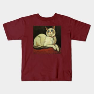 Sitting Cat in the style of the Flemish Masters Kids T-Shirt